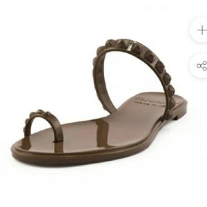 Carmen sol slides plastic brown size 8 or 38
